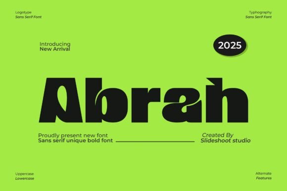 Abrah: A Bold Sans Serif Typeface for Modern Editorial Design