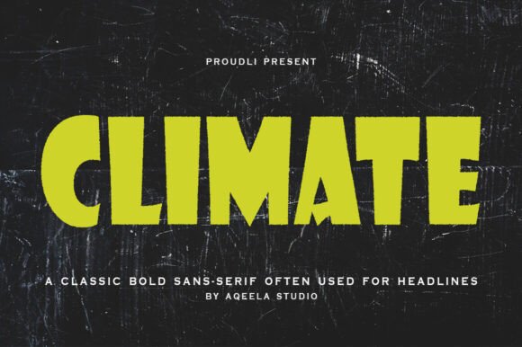 Climate: A Bold Sans Serif Font for Editorial Impact
