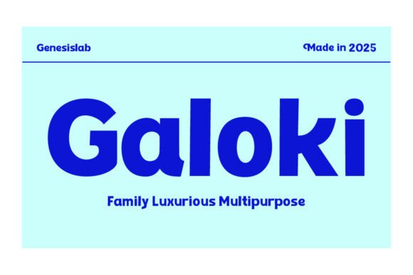 Galoki: A Luxurious Sans Serif Typeface for Editorial Design