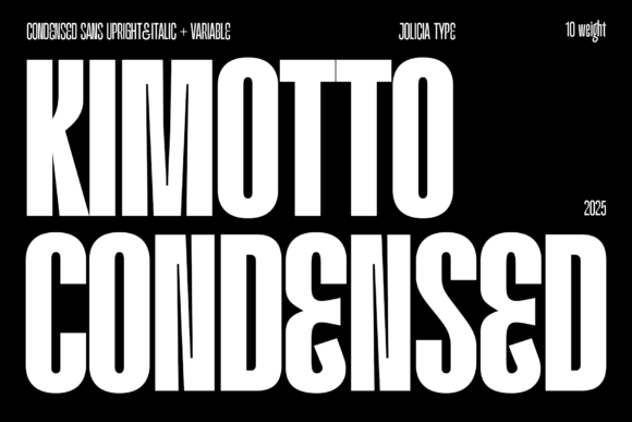 Kimotto Condensed Typeface for Crafters