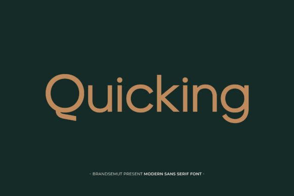 Quicking Font: A Modern Sans Serif for Branding