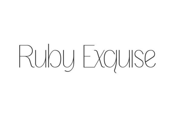 Ruby Exquise: A Modern Sans Serif Typeface