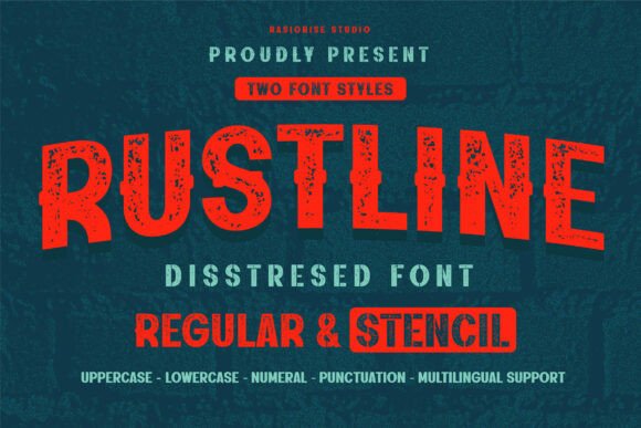 Rustline: The Distressed Sans Serif Font for Crafters